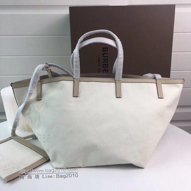 Burberry專櫃新款包包 巴寶莉棉麻混紡帆布Beach Tote沙灘托特包手提包  db1225